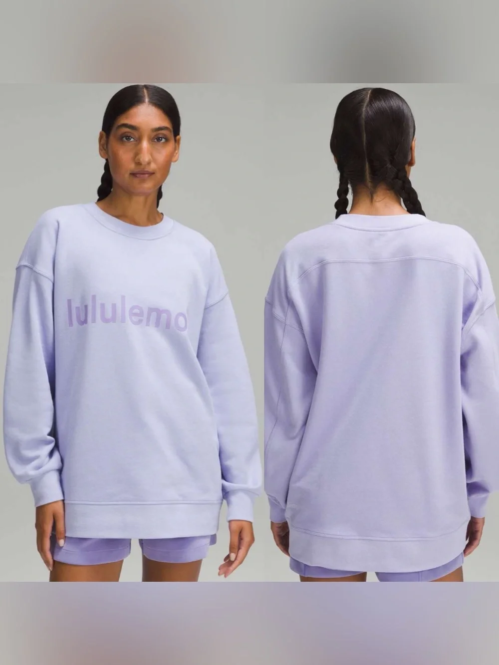 Lululemon Perfectly Oversized Graphic Crewneck in Lilac Smoke 14